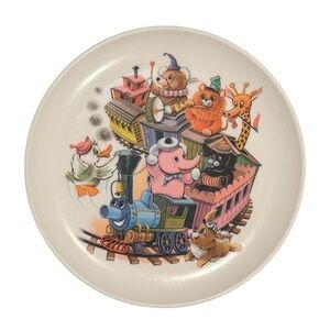 Lot of 2 Vintage Graduating Melmac Rainboware Children’s Plates